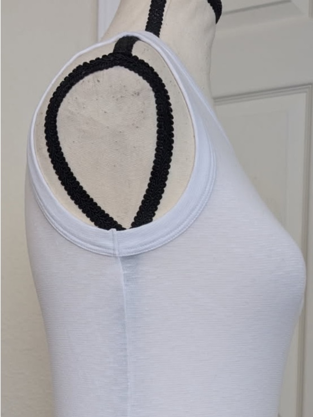 Rachel Zoe White Ribbed Crew Tank